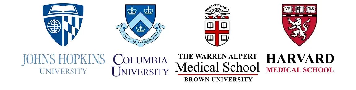 Harvard, Johns Hopkins, Columbia, Brown Universities